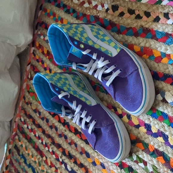 Vans checkerboard Sk8-hi men's 8.5 women's 10 - Picture 1 of 5